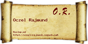 Oczel Rajmund névjegykártya